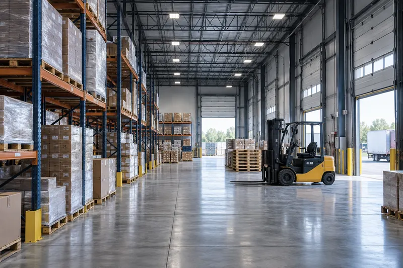 Illustrative warehousing operations and electricity-consuming equipment